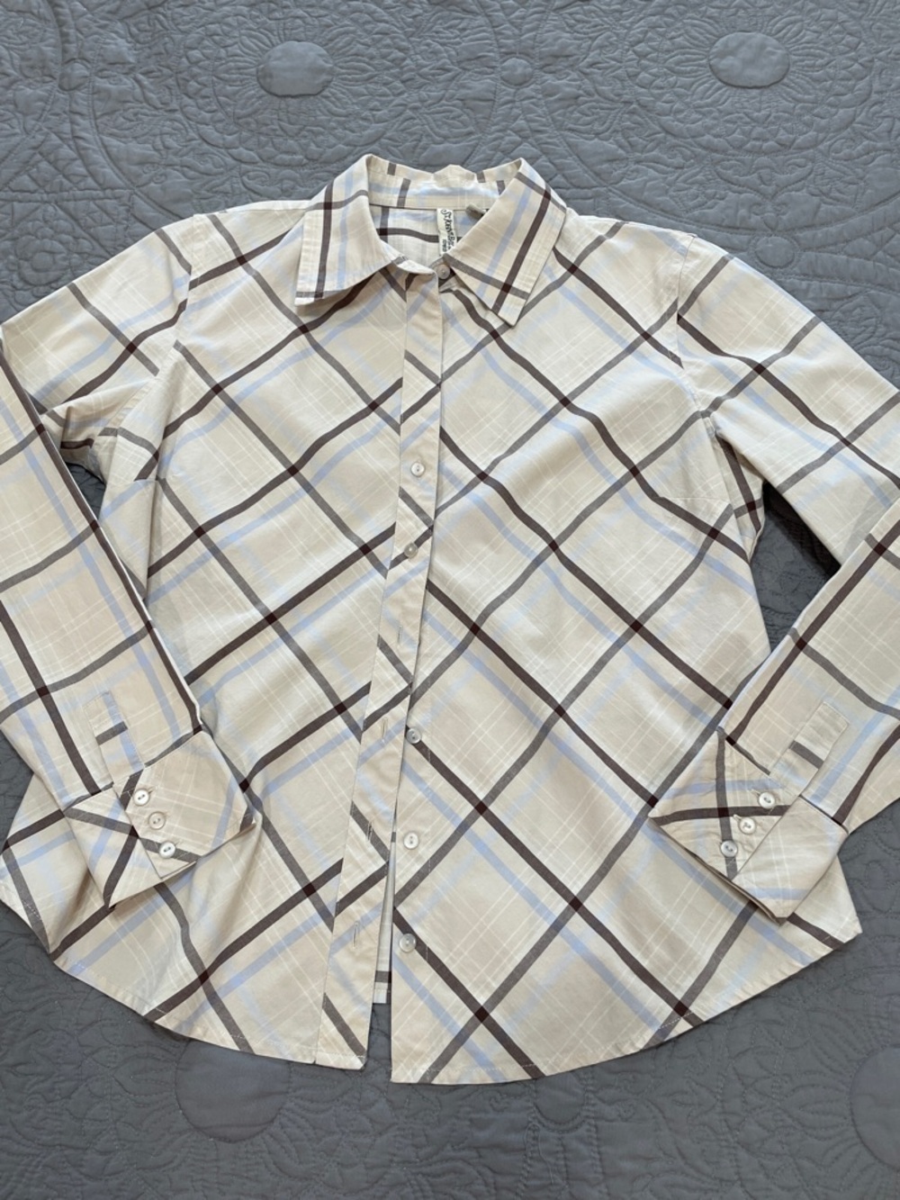 *3 for $10* St. John's Bay Beige Plaid MP
